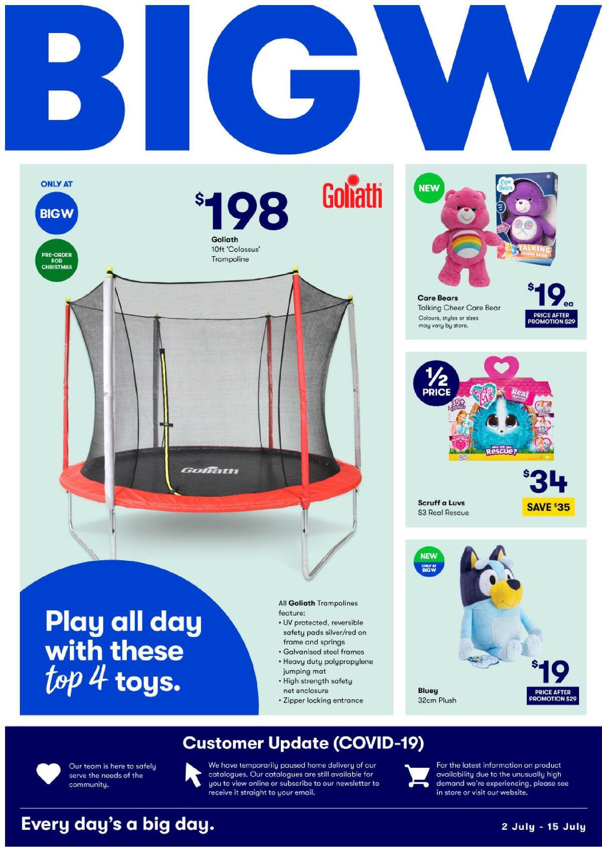 Big W Toy Mania! Continues from 2 July