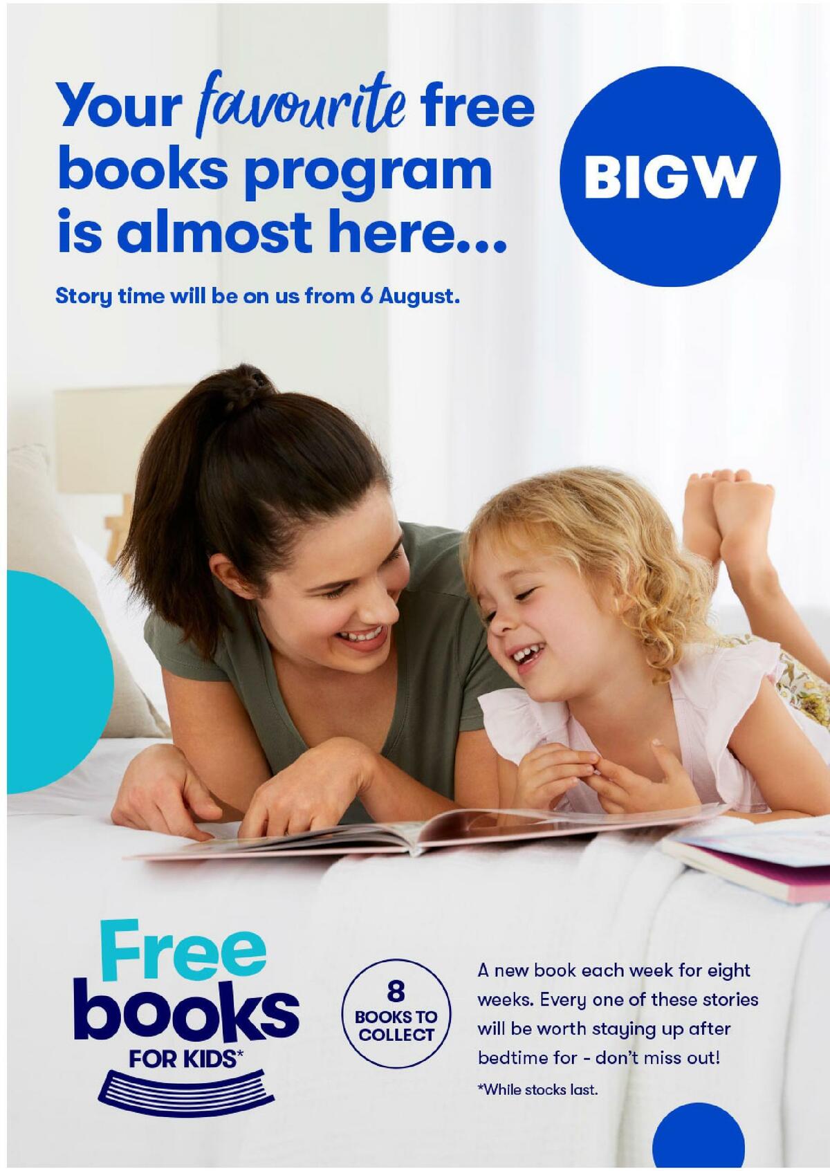 Big W Free Books For Kids from 21 July