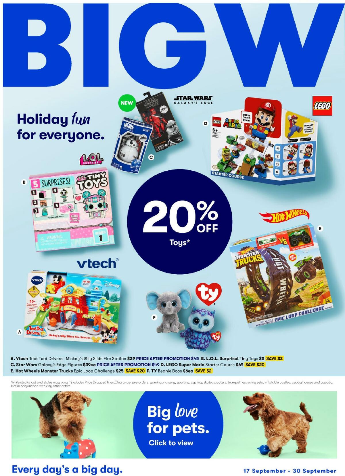 Big W Holiday Fun for Everyone from 17 September