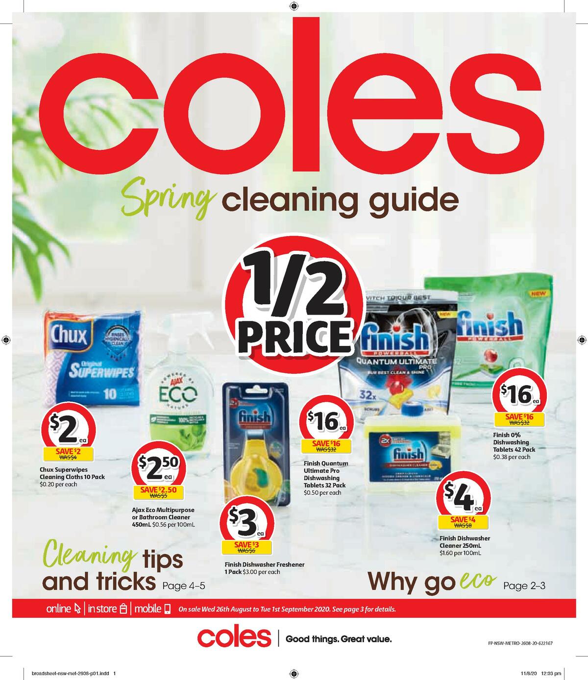 Coles Spring Cleaning Guide Catalogues & Specials from 26 August