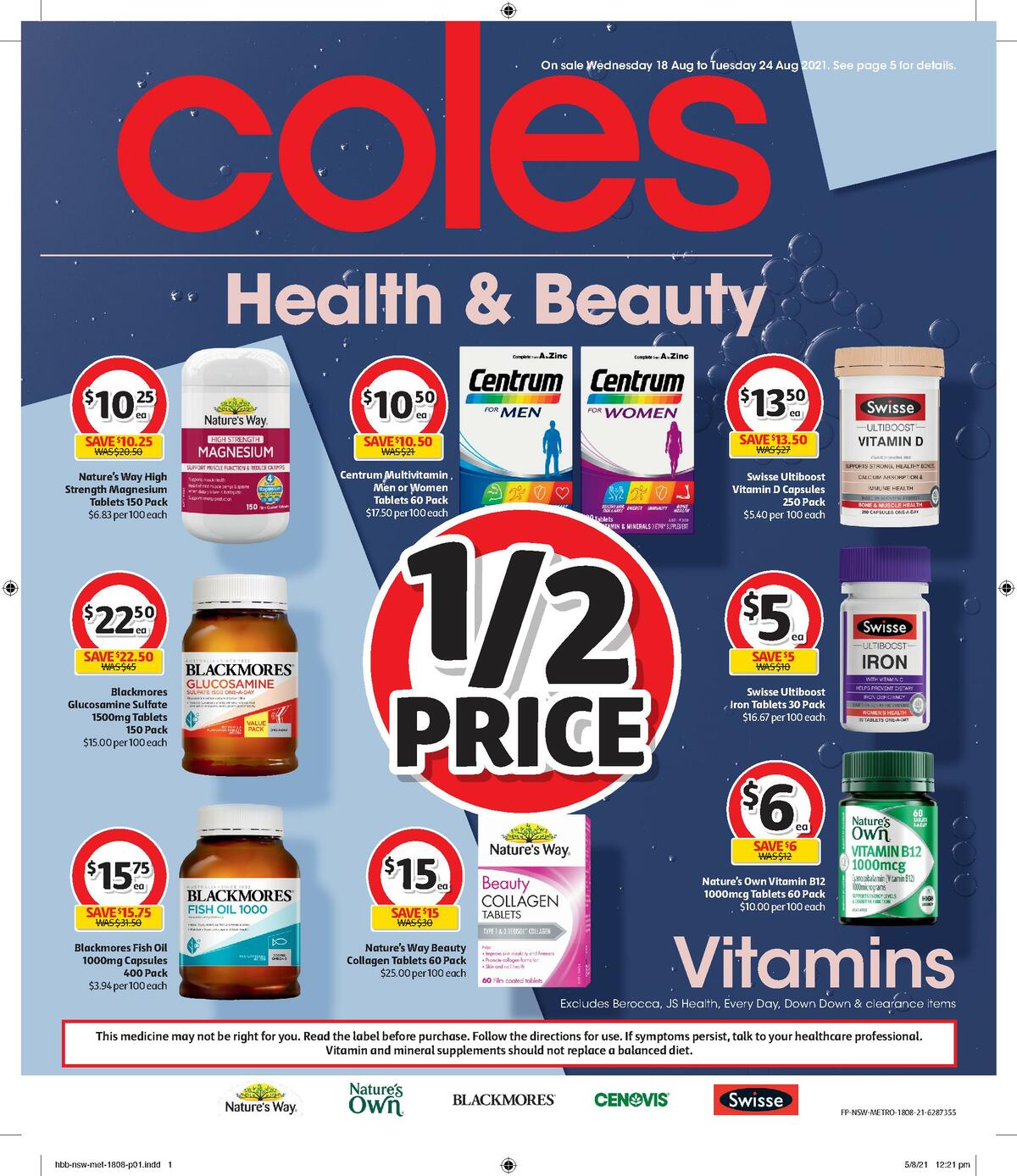 Coles Health & Beauty Catalogues & Specials from 18 August