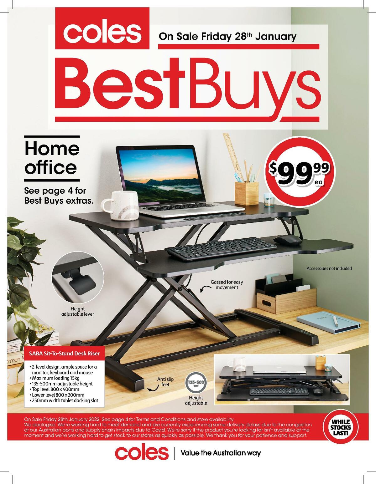 Coles Best Buys Home Office Catalogues & Specials from 28 January