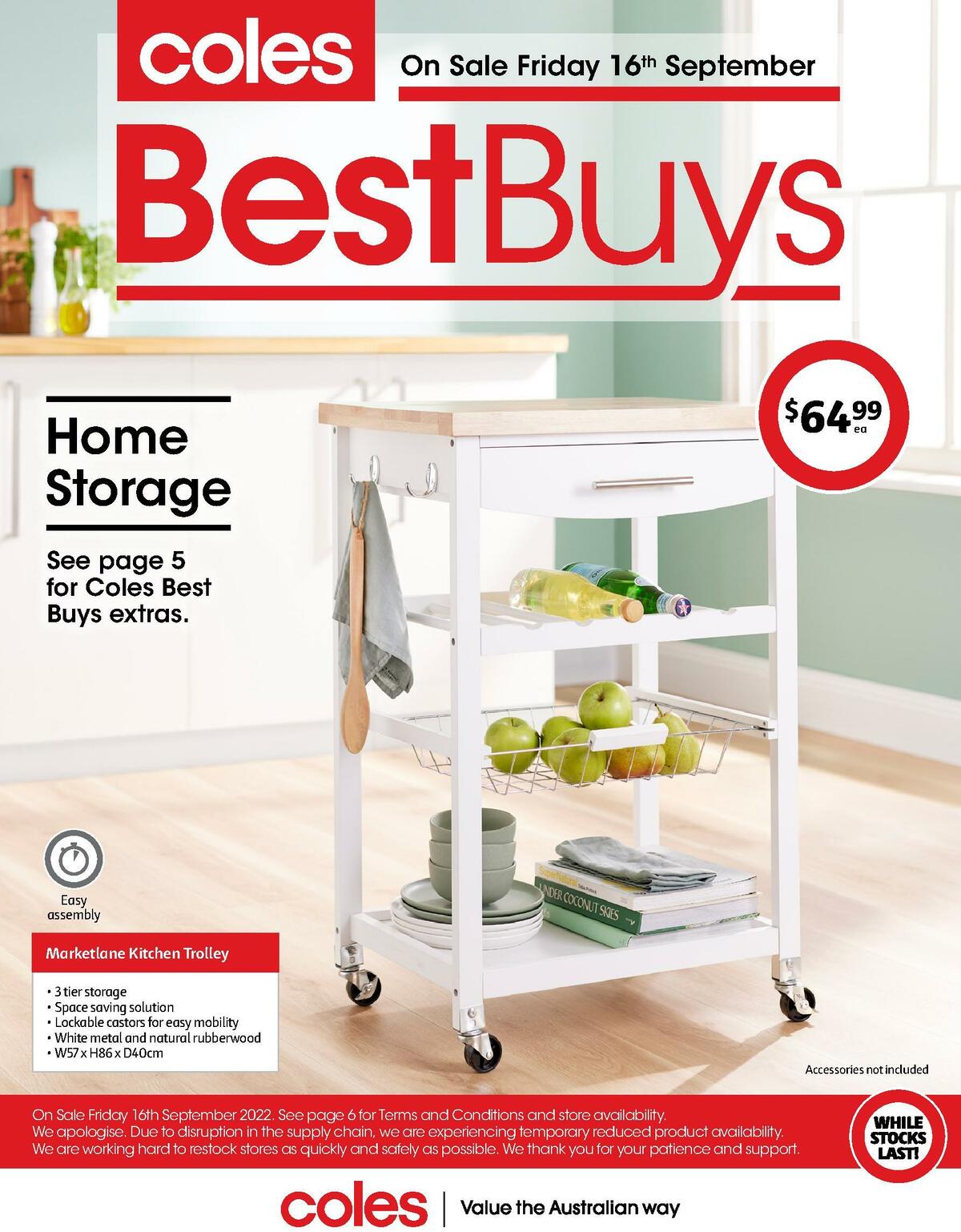 Coles Best Buys Home Storage Catalogues & Specials from 16 September