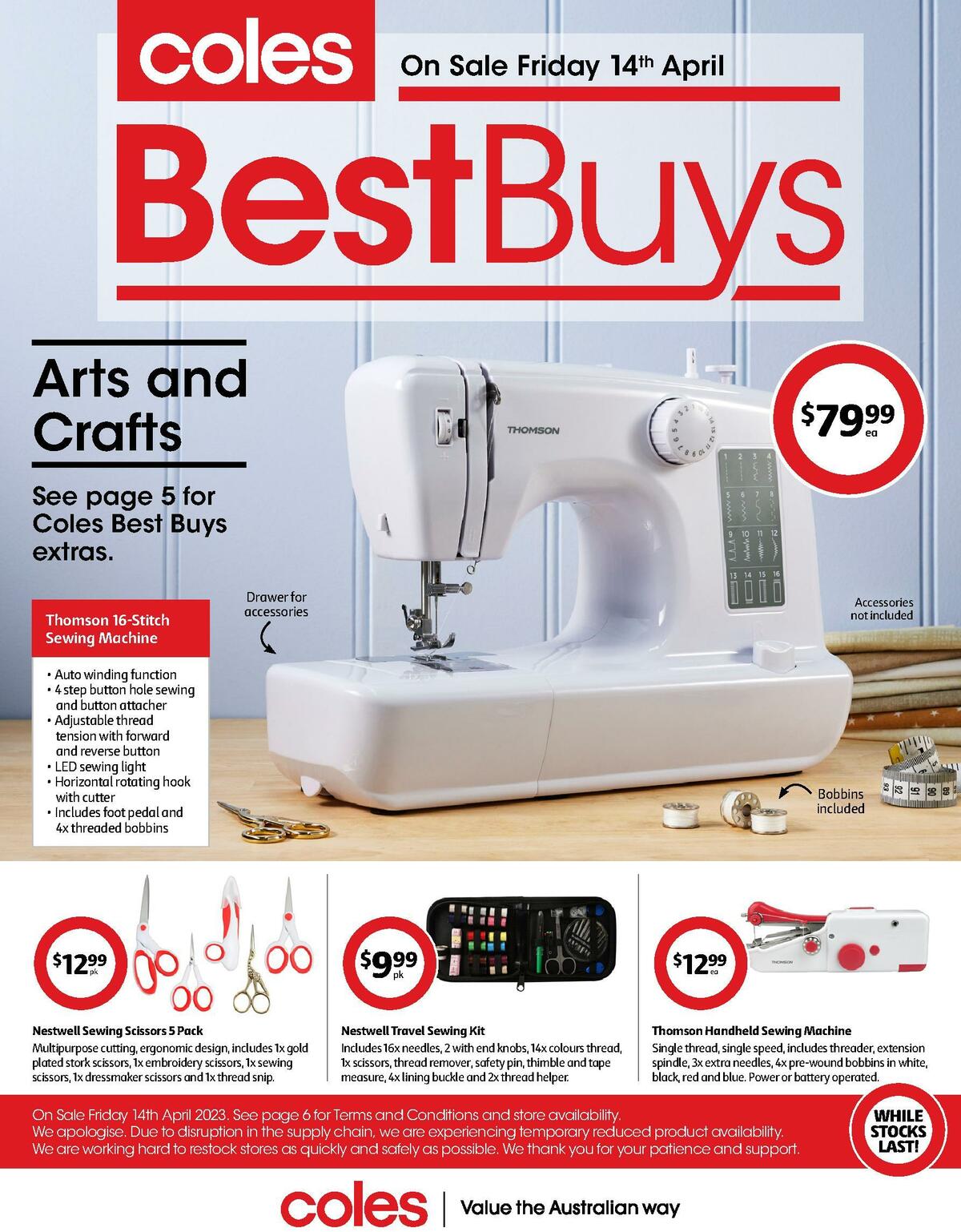 Coles Best Buys Arts and Crafts Catalogues & Specials from 14 April