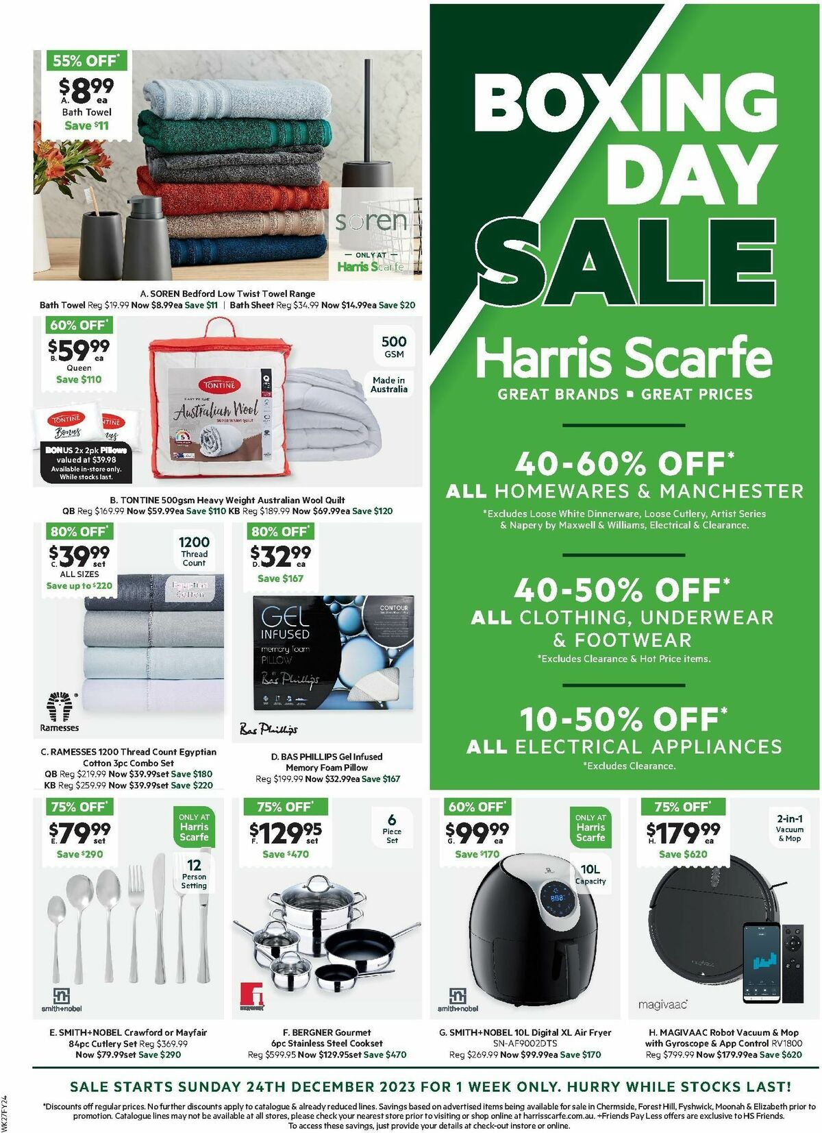 Harris Scarfe from 24 December