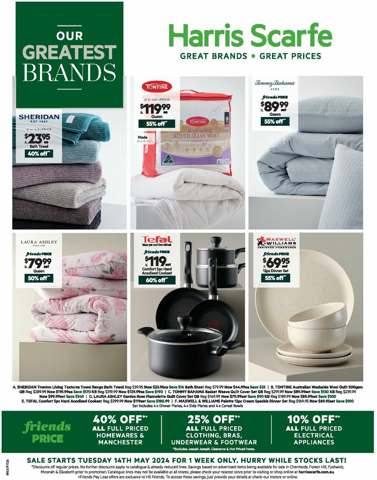 Harris Scarfe from 14 May