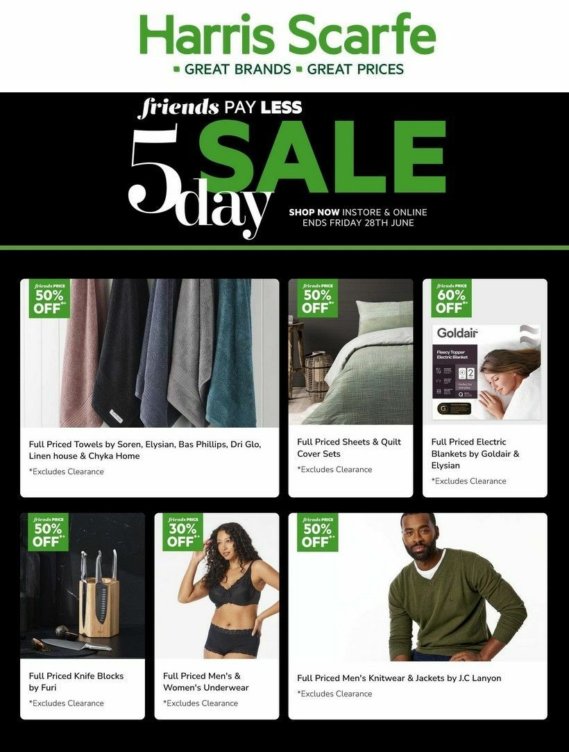 Harris Scarfe from 24 June