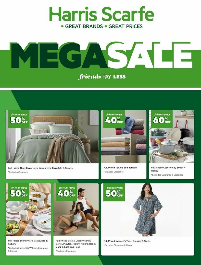 Harris Scarfe from 9 September