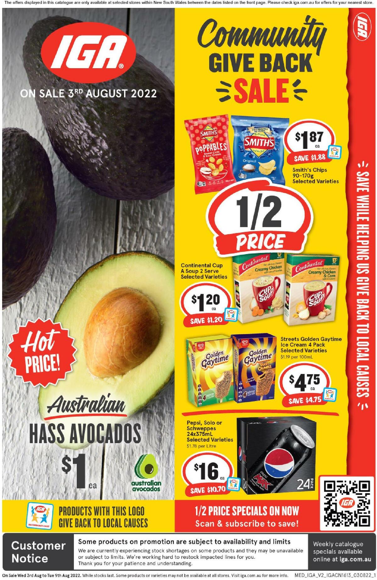 IGA Australia Catalogues & Specials from 3 August