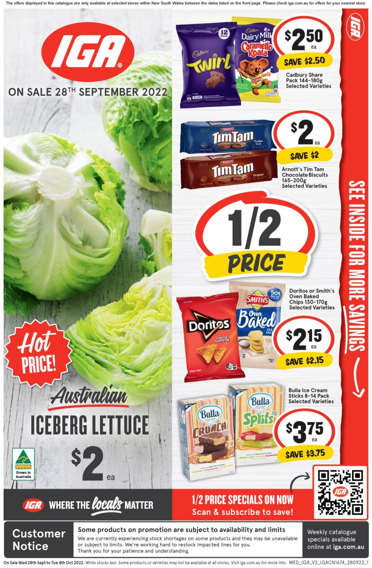 IGA Australia Catalogues & Specials from 28 September