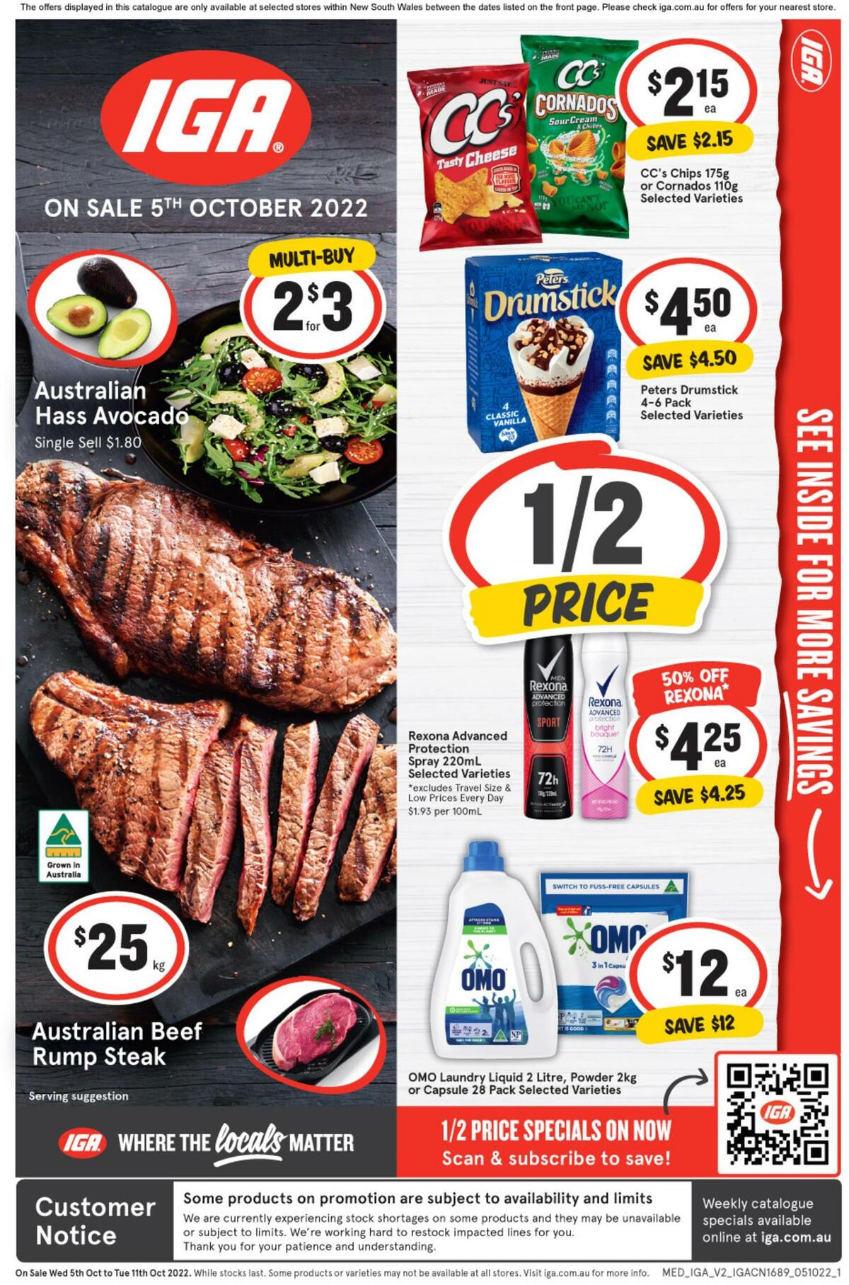 IGA Australia Catalogues & Specials from 5 October