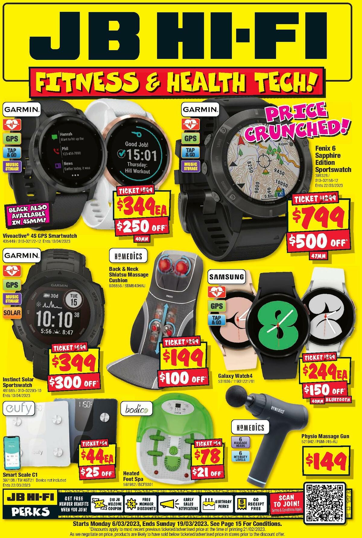 JB HiFi Fitness & Health Tech from 6 March