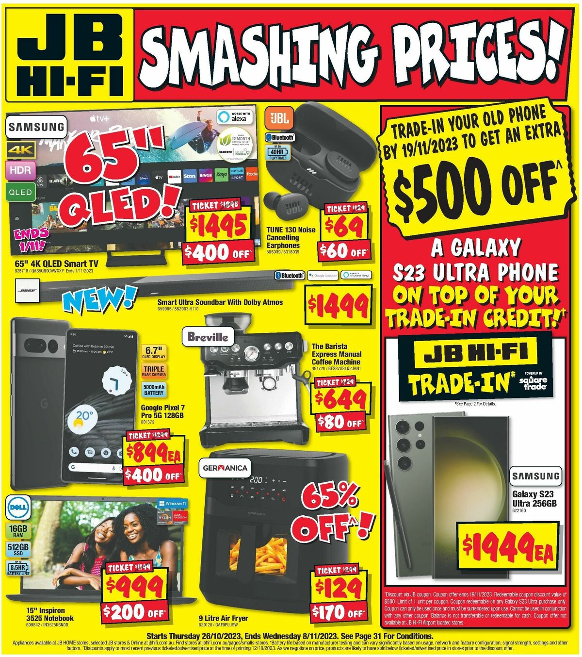 JB HiFi from 26 October