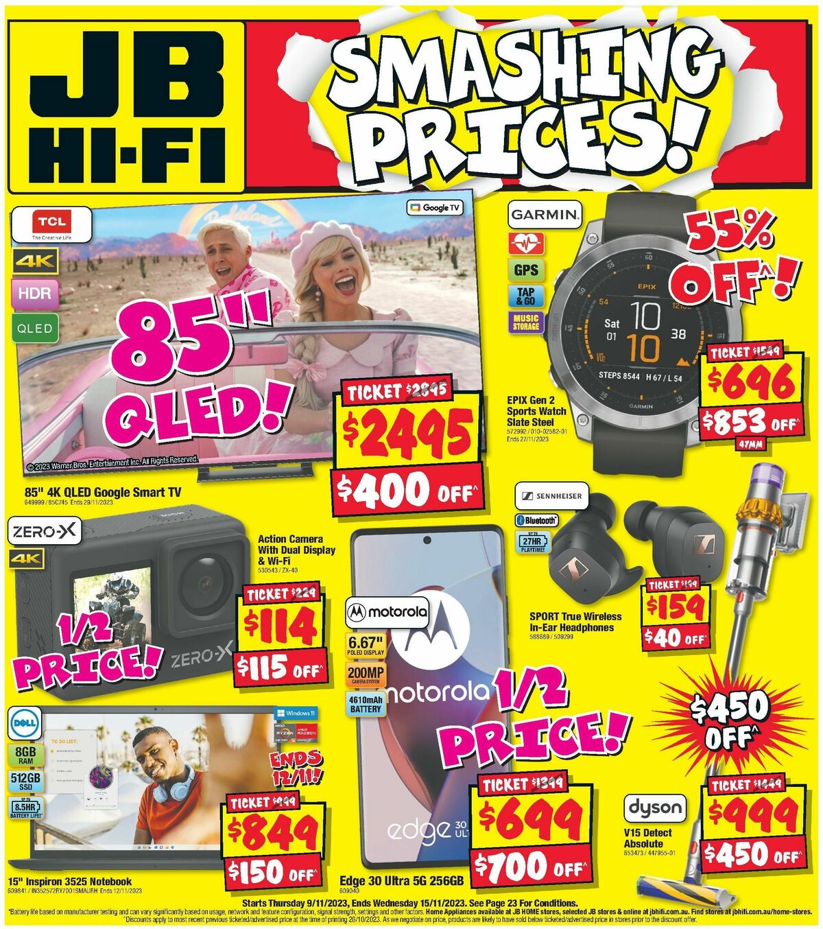 JB HiFi from 9 November