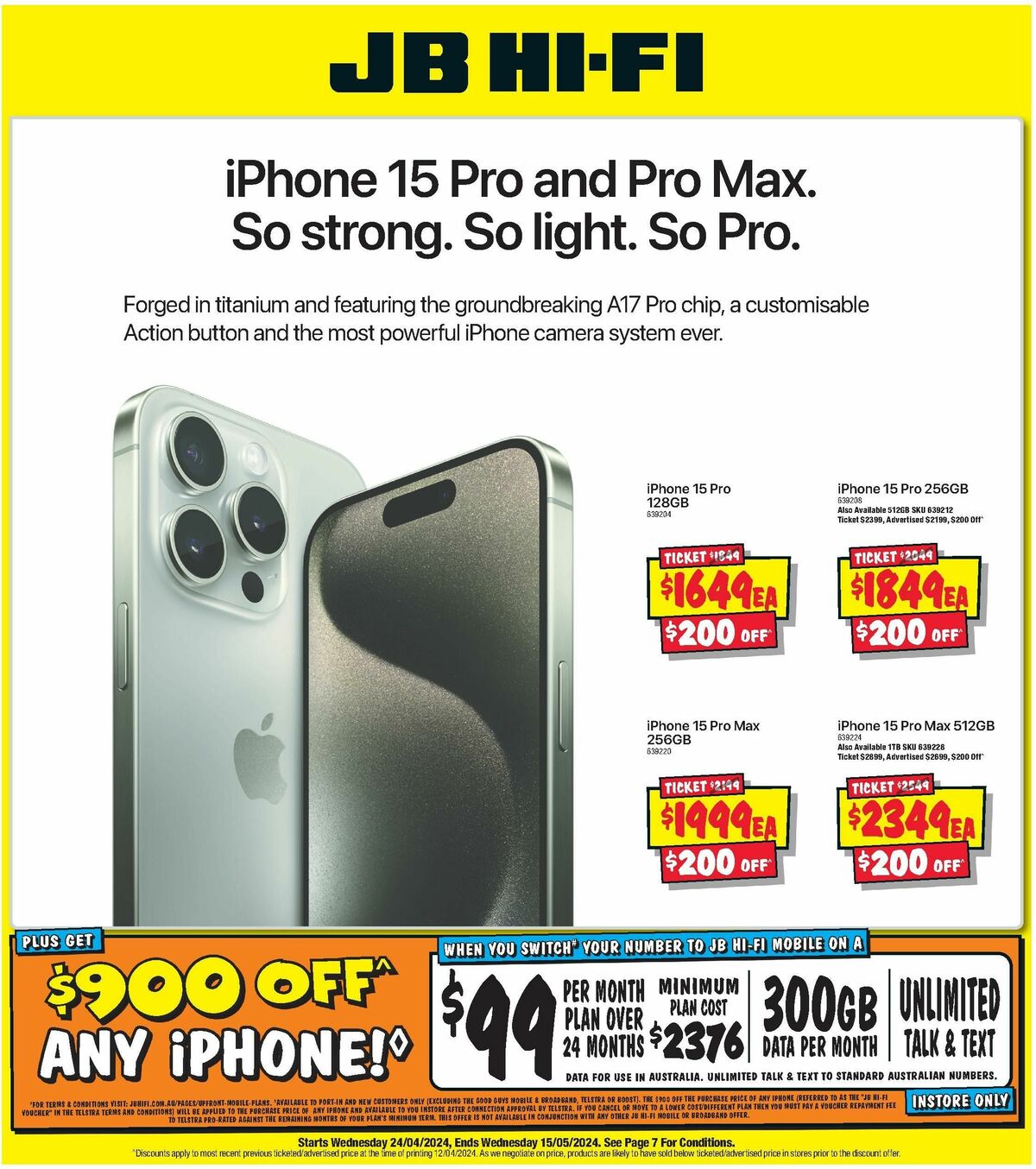 JB HiFi Apple catalogue from 24 April