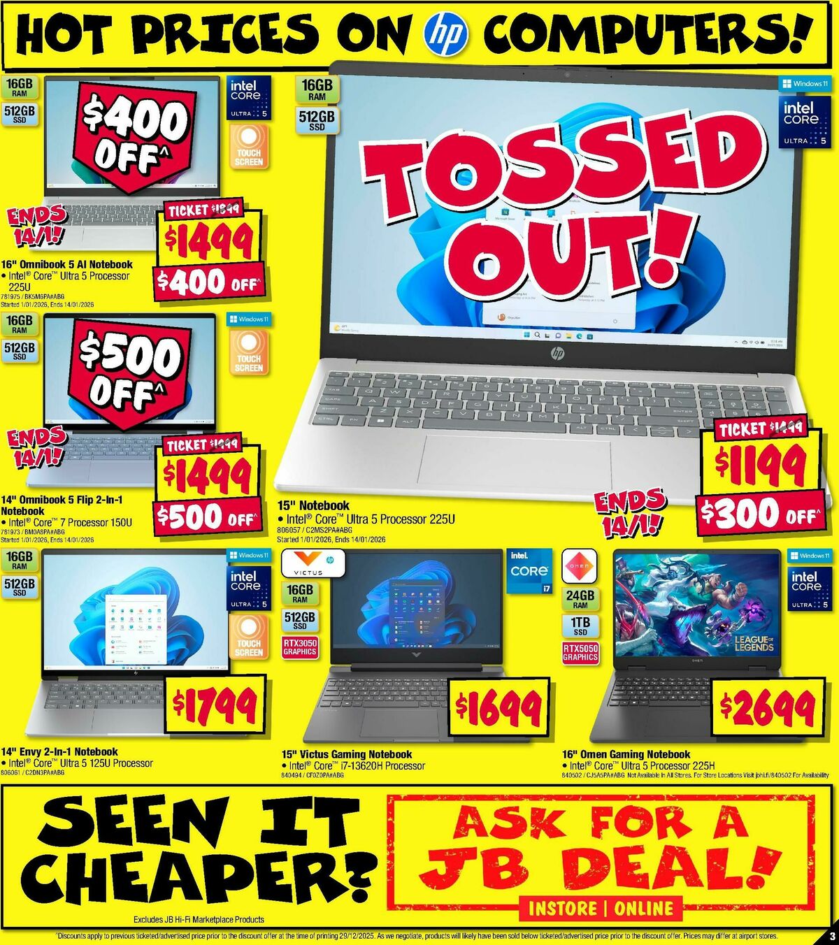 JB Hi-Fi School time sellout on computers! from 8 January - Page 3