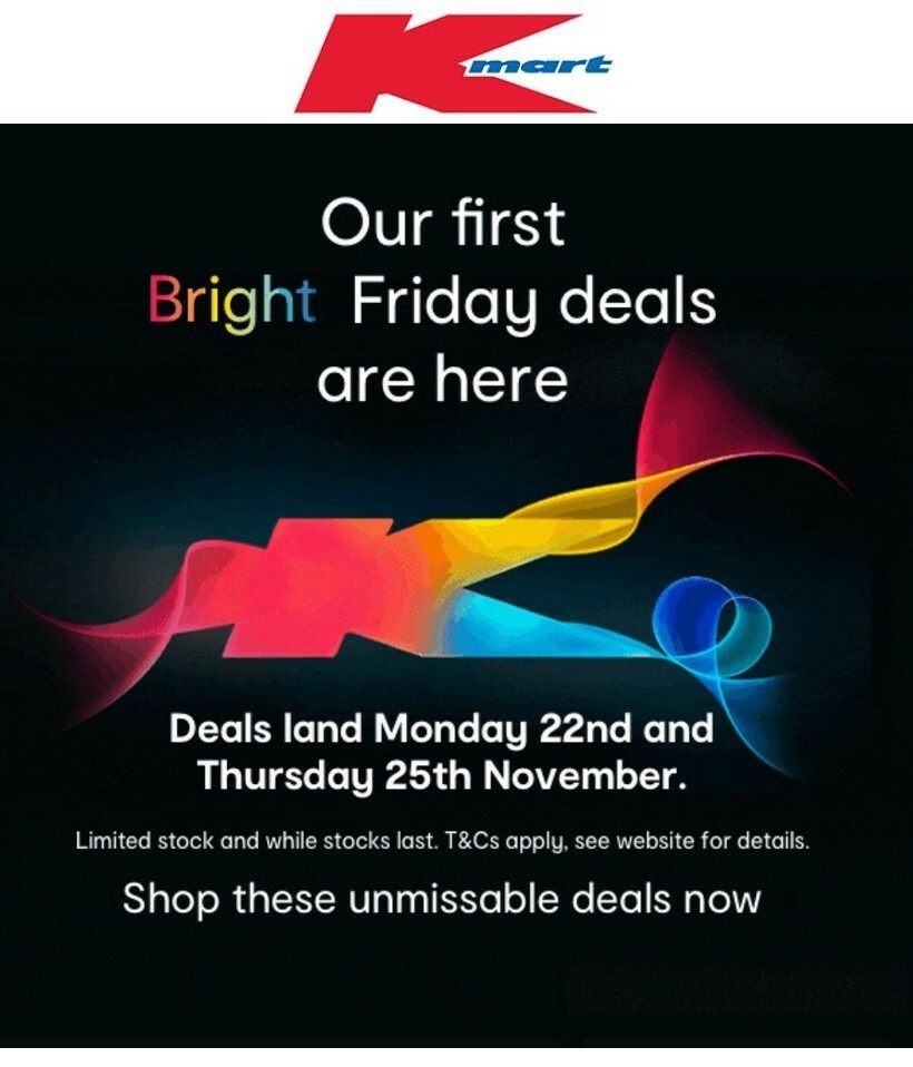Kmart Black Friday from 22 November