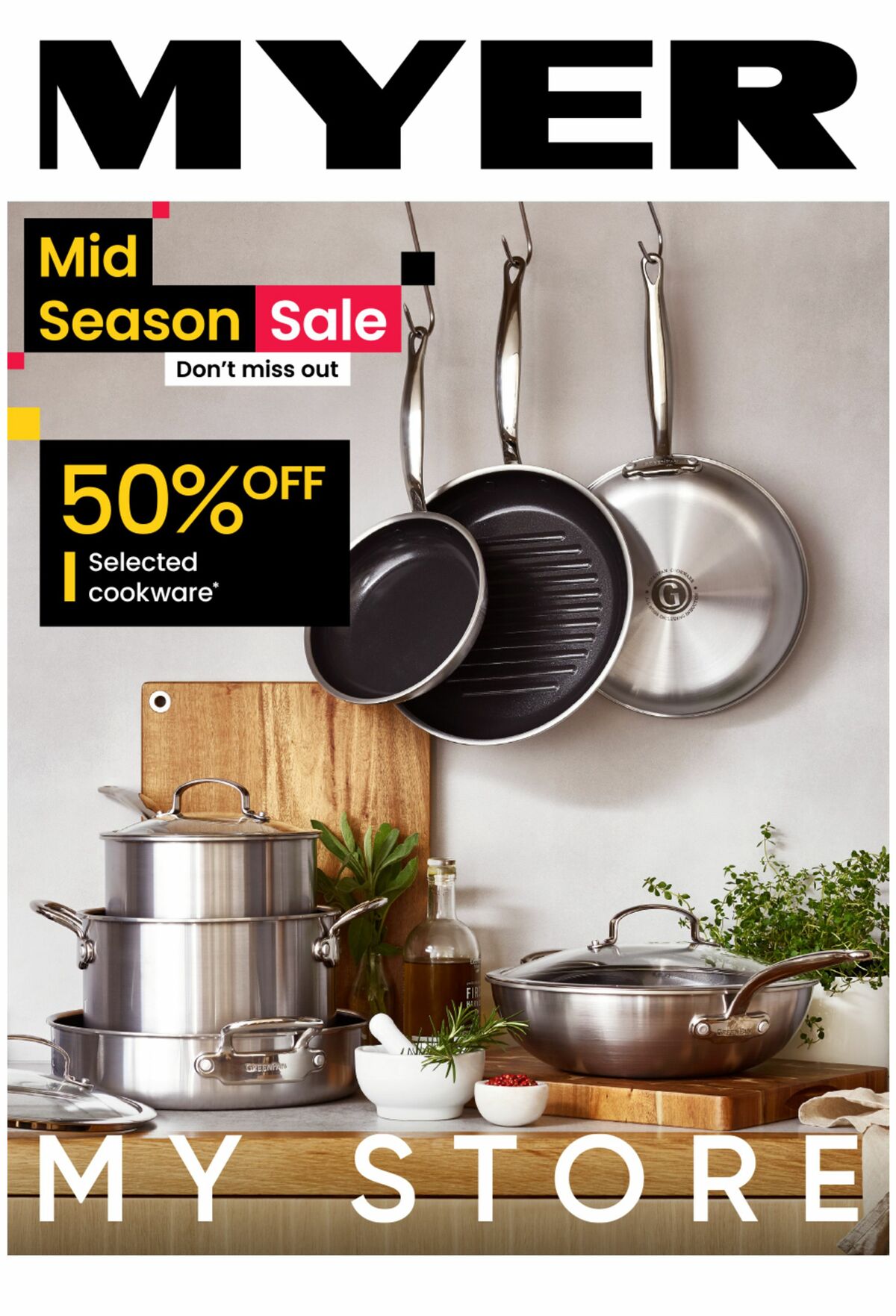 Myer Mid Season Sale Hardgoods from 14 September