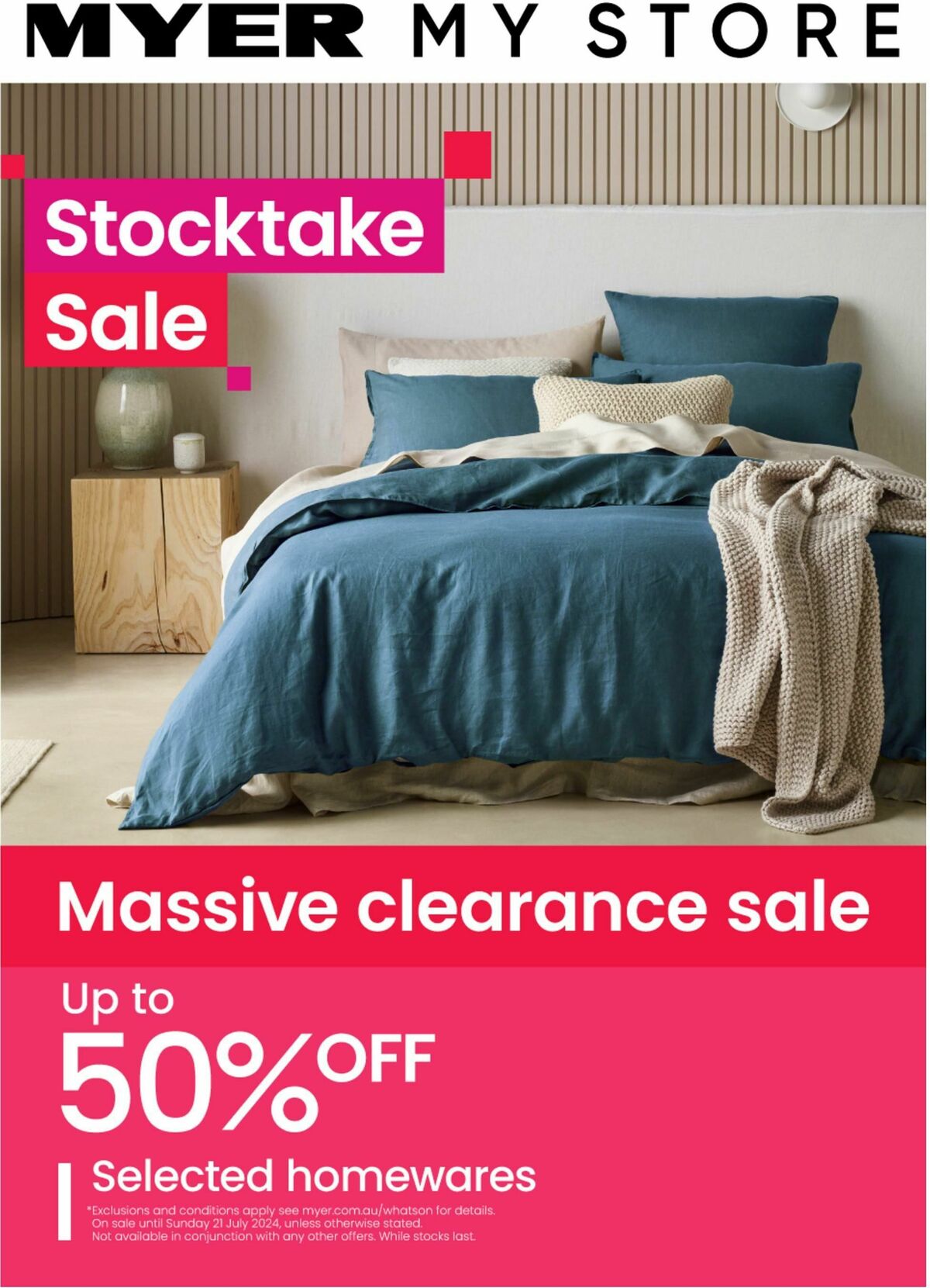 Myer Stocktake Sale Hardgoods from 6 June