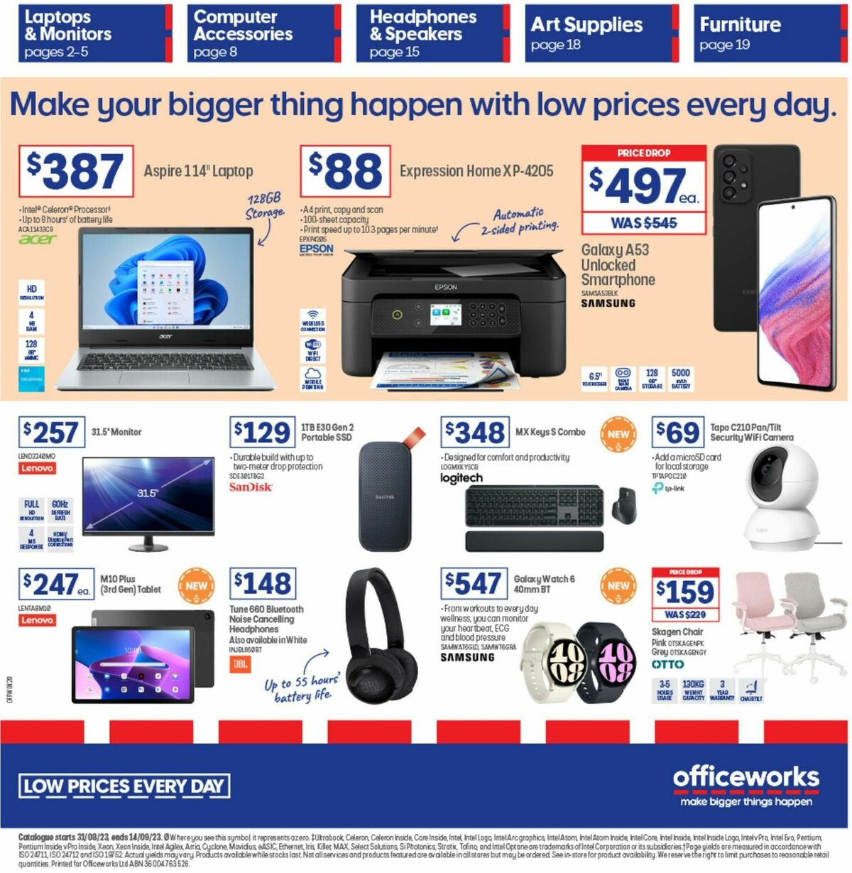 Officeworks from 31 August