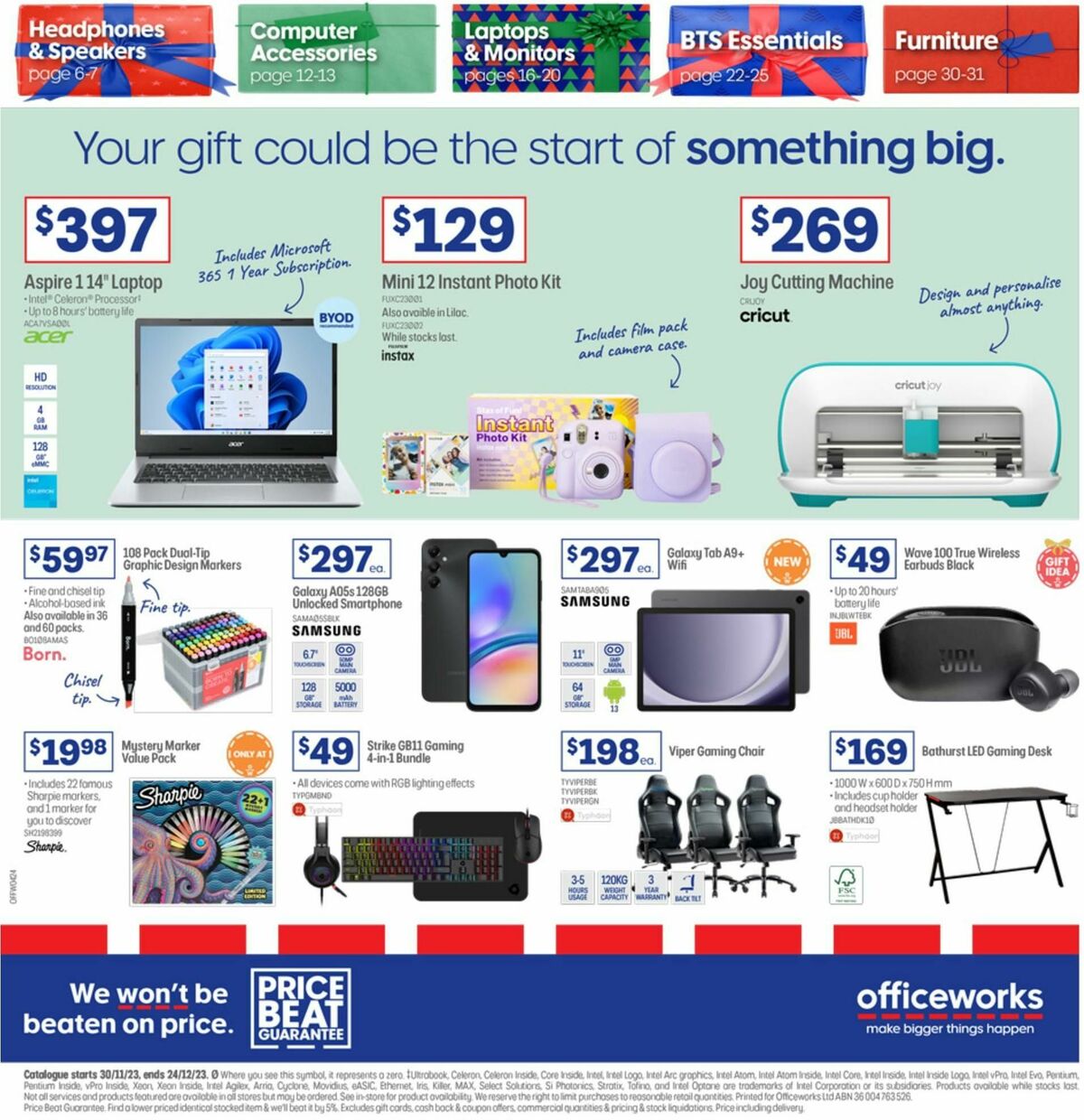 Officeworks from 30 November