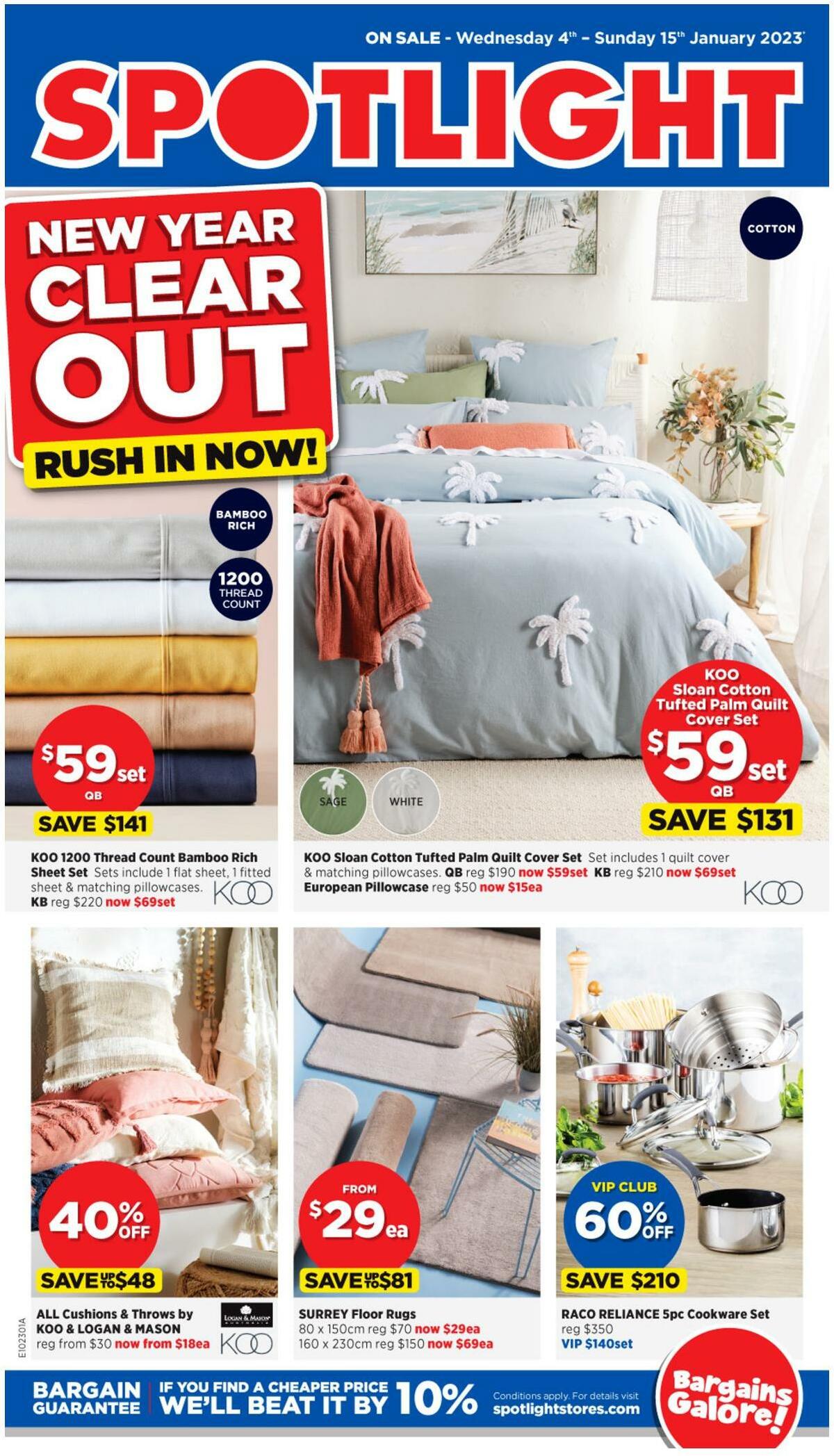 Spotlight New Year Clear Out from 4 January