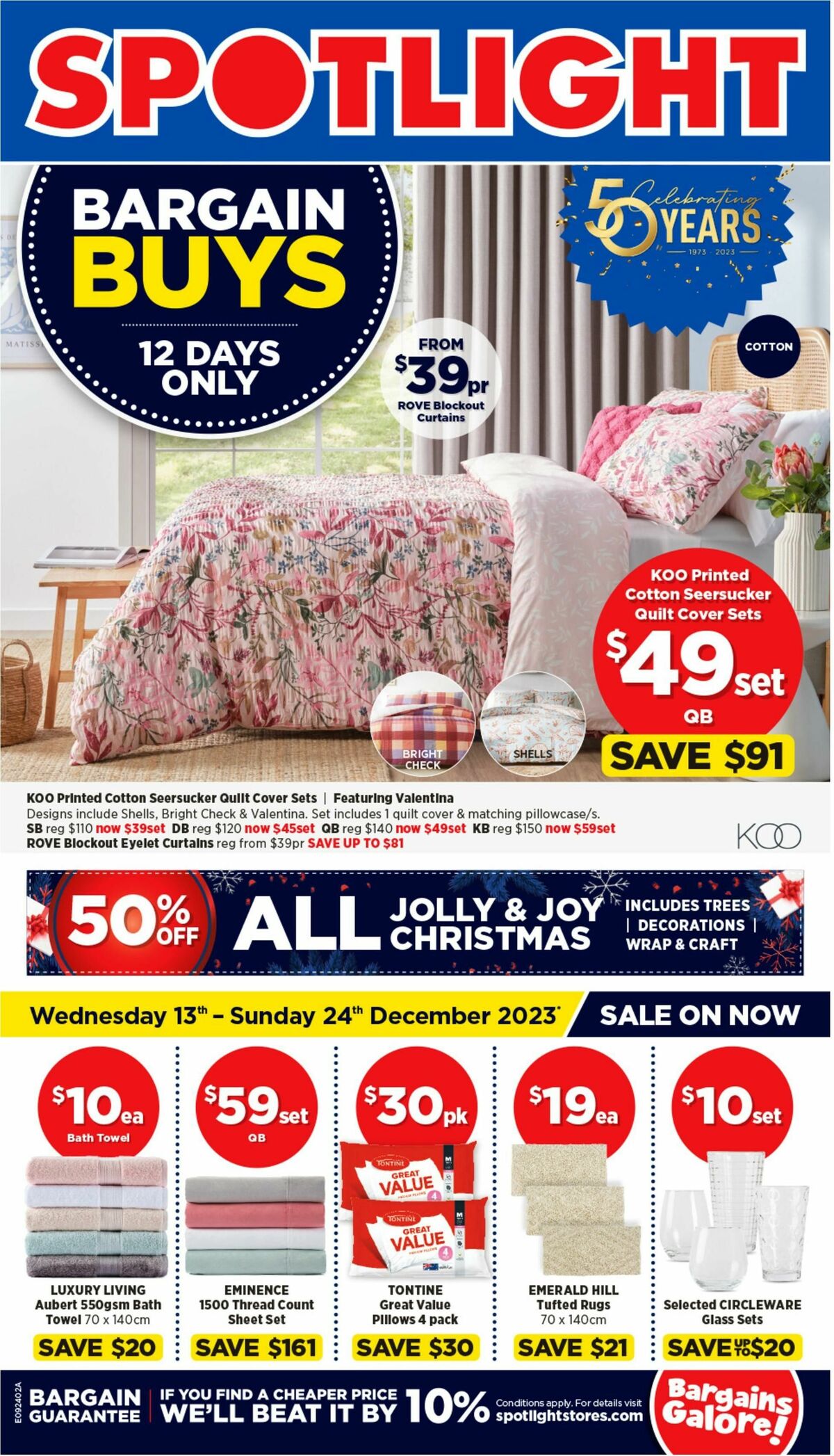 Spotlight Bargain Buys from 13 December