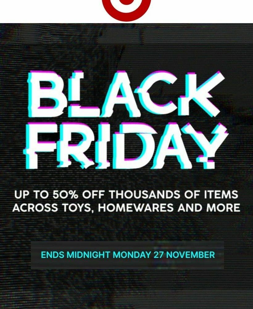 Target Black Friday from 22 November