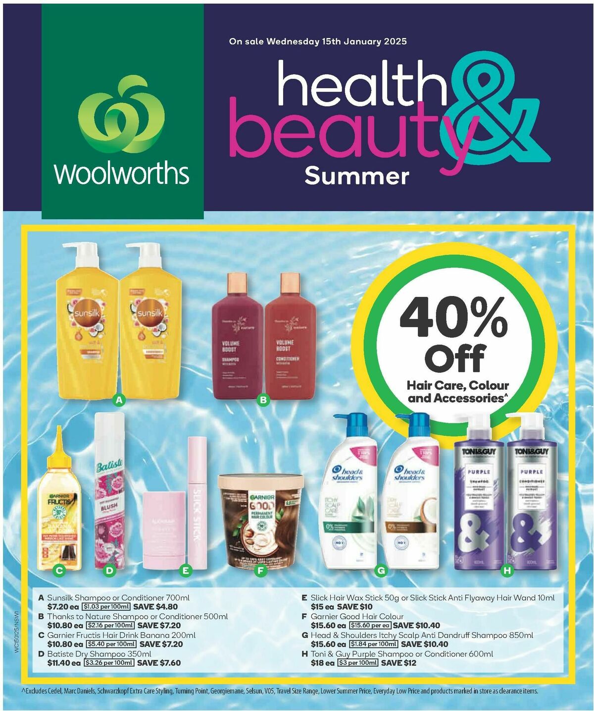 Woolworths Summer Health & Beauty Catalogues & Specials from 15 January